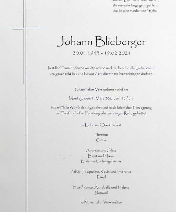 Blieberger Johann