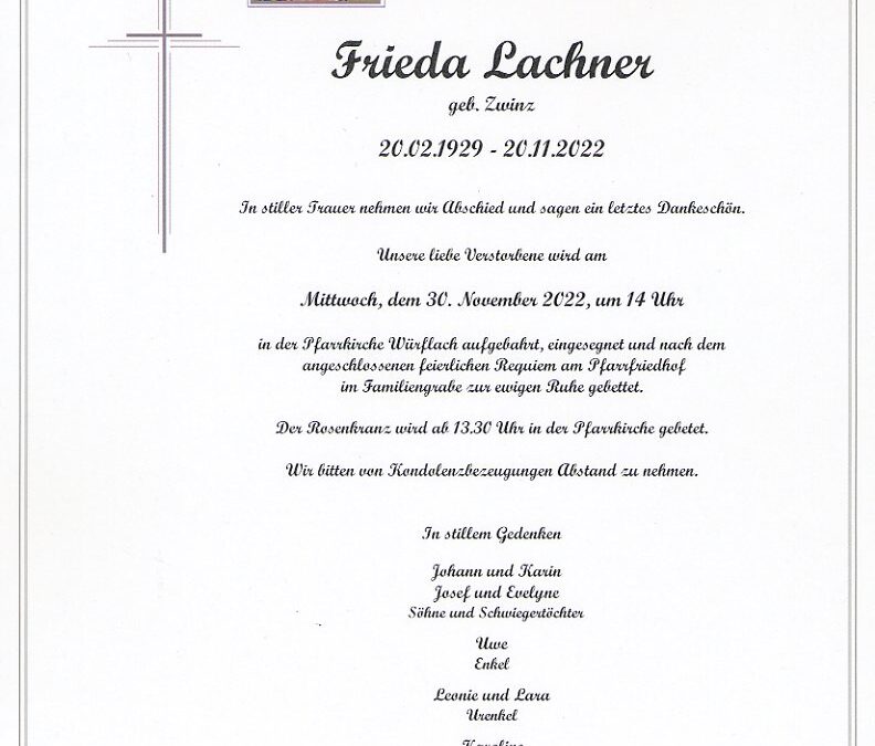 Frieda Lachner