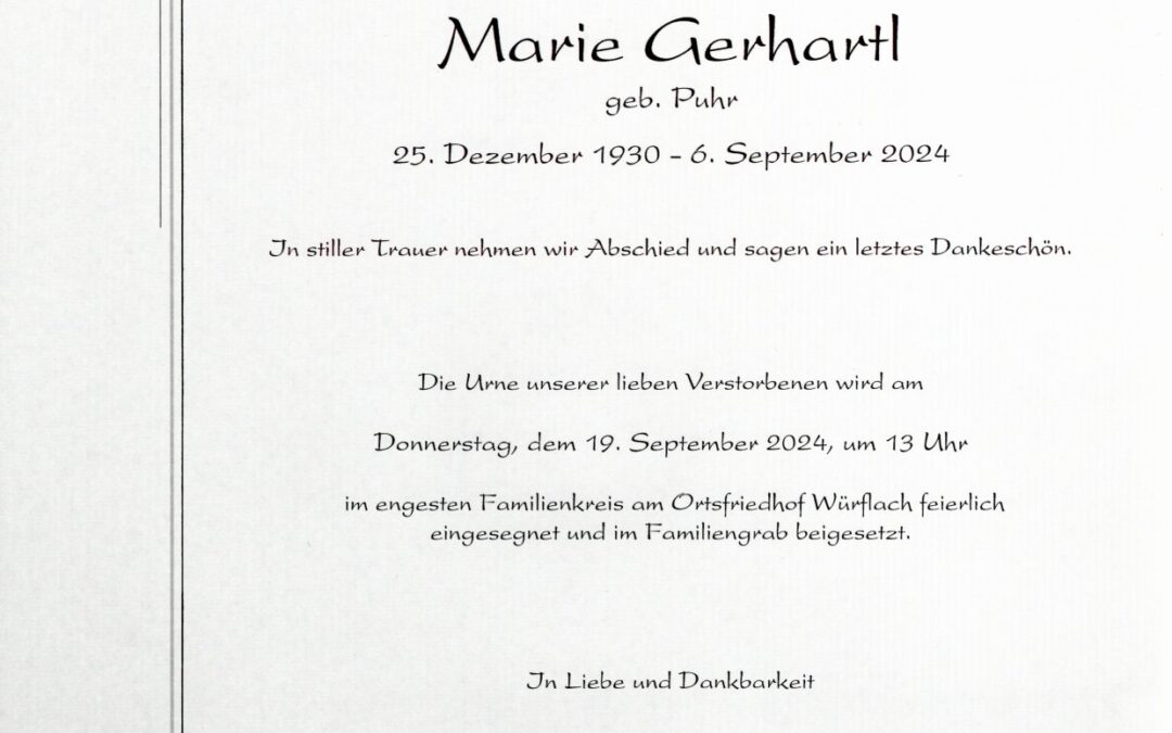 Marie Gerhartl