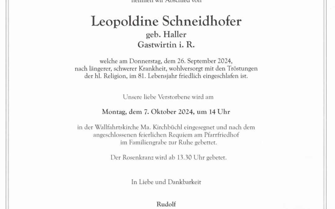 Leopoldine Schneidhofer